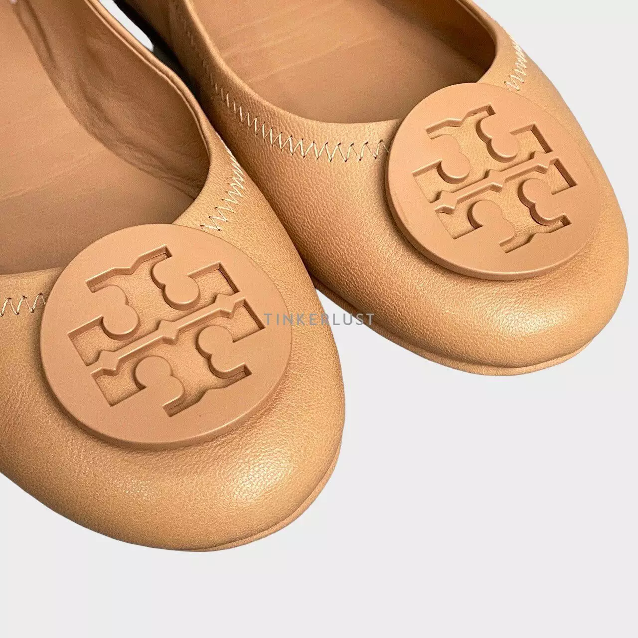 Jual Tory Burch PRELOVED Tory Burch Minnie Travel Ballet Logo