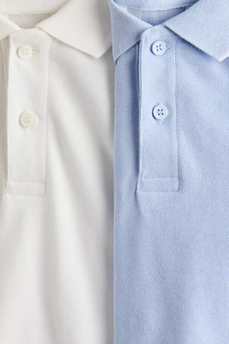 2-pack cotton piqué polo shirts