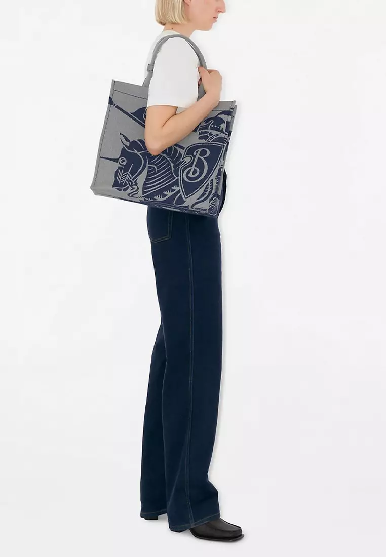 Small Horse Rider Tote Bag in Knight Blue