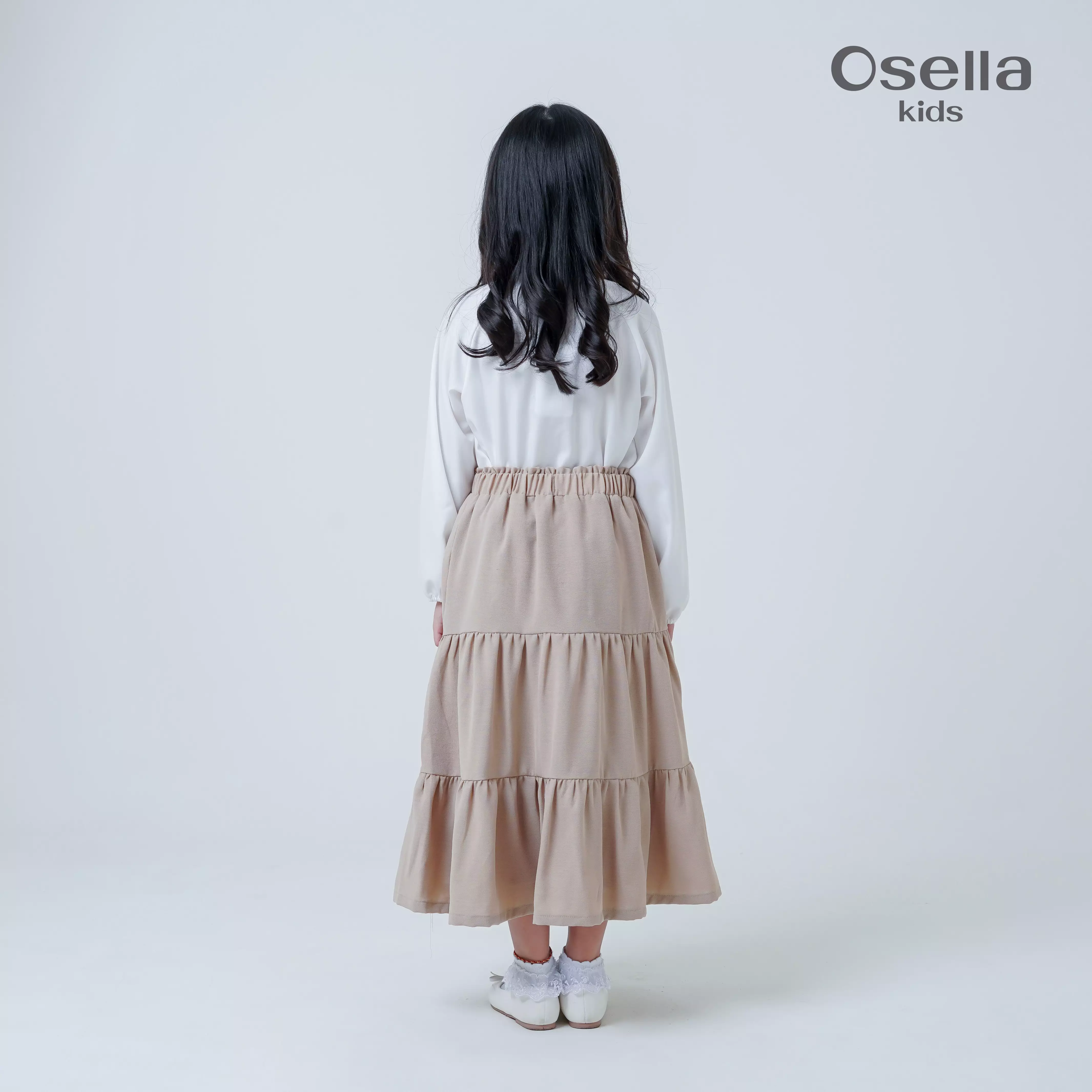Osella Kids Tiered Crinkle Long Skirt 238Q660189 | Rok Ruffle Anak Perempuan
