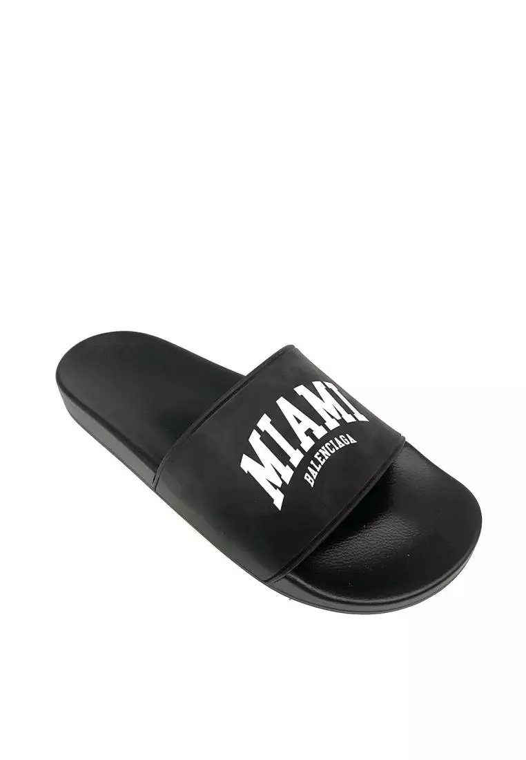 Balenciaga Pool Slide Cities "MIAMI" In Black