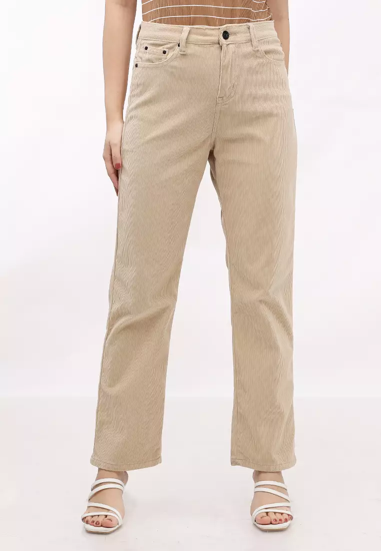 Straight cut pants for women clearance