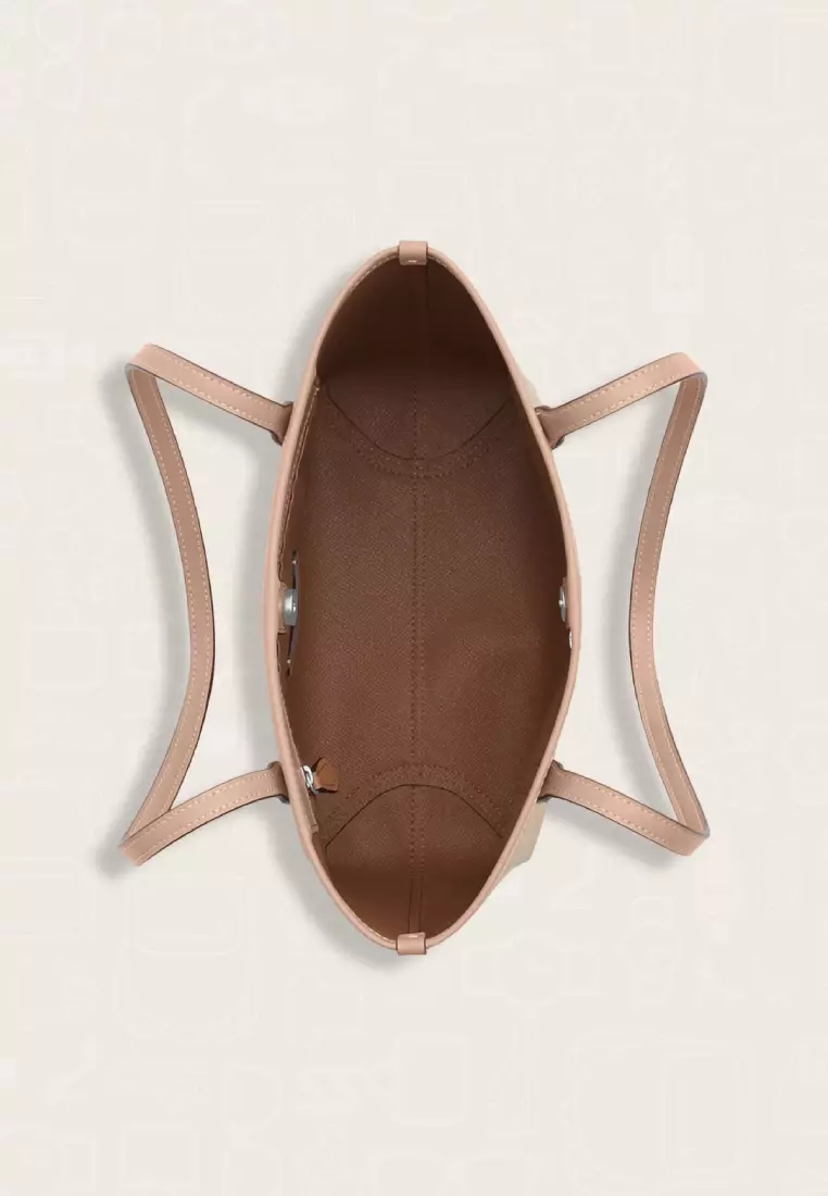 Coach Small City Tote Bag In Signature Canvas Sand Taupe