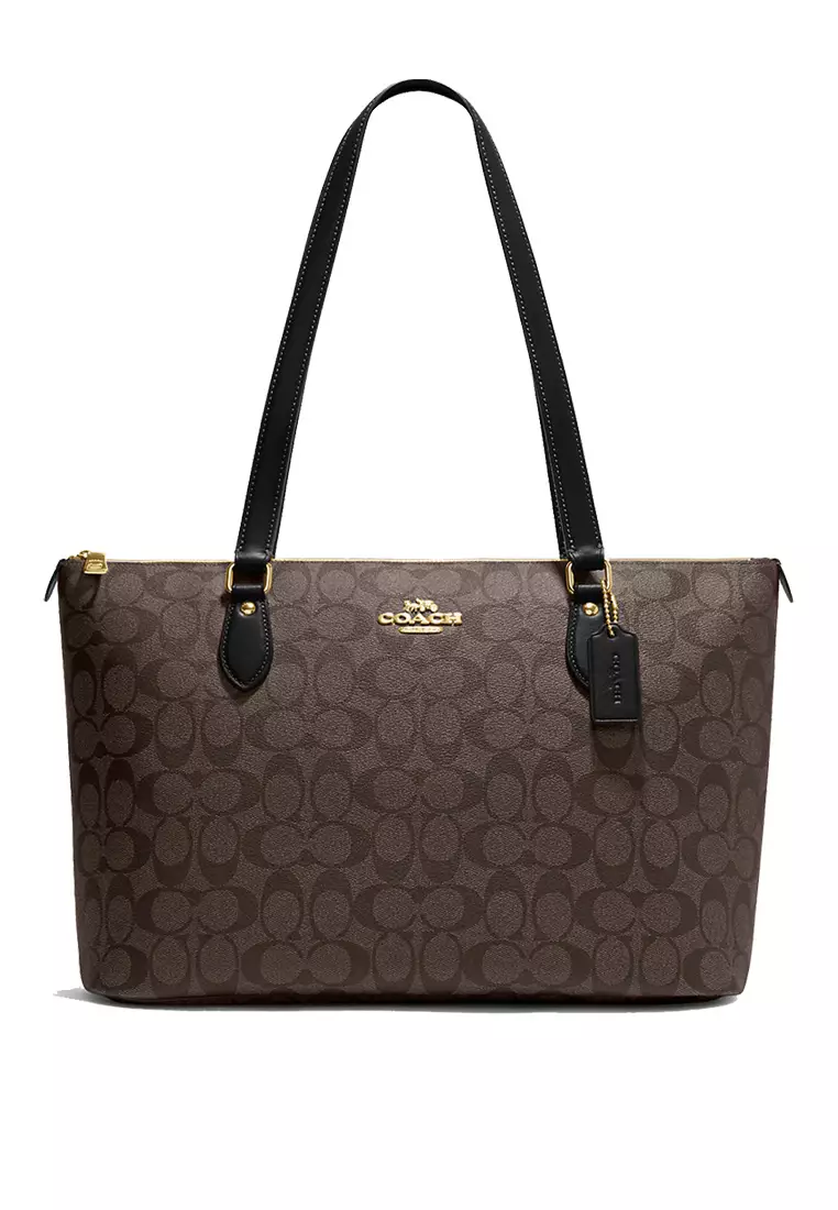 Coach signature 2025 tote bag brown