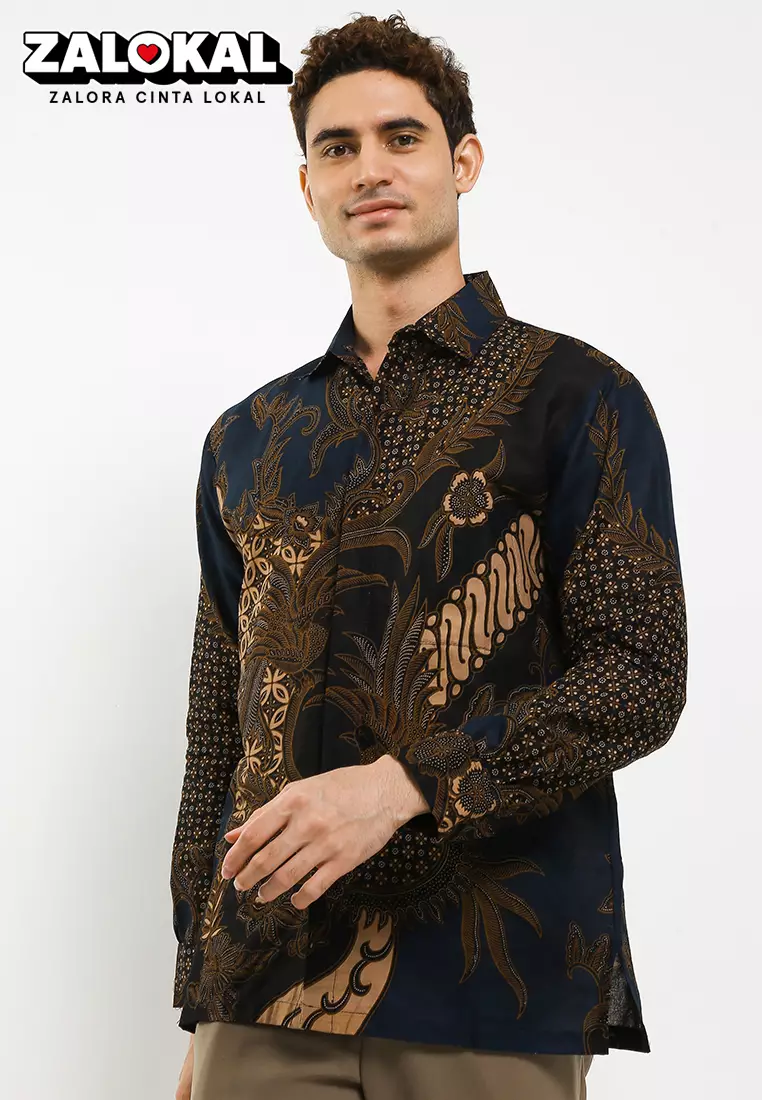 Mahesa Kemeja Batik Exclusive Premium Pria Casual Modern Lengan Panjang