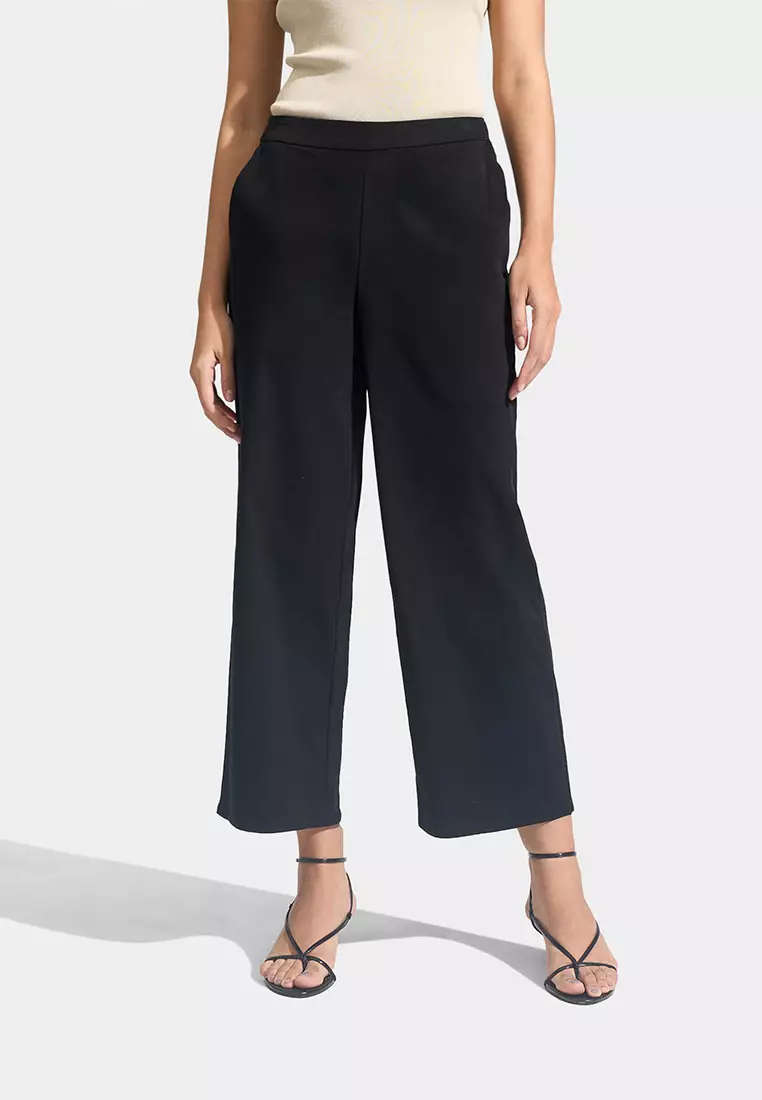 Cozy: Pull Up Straight Leg Trousers