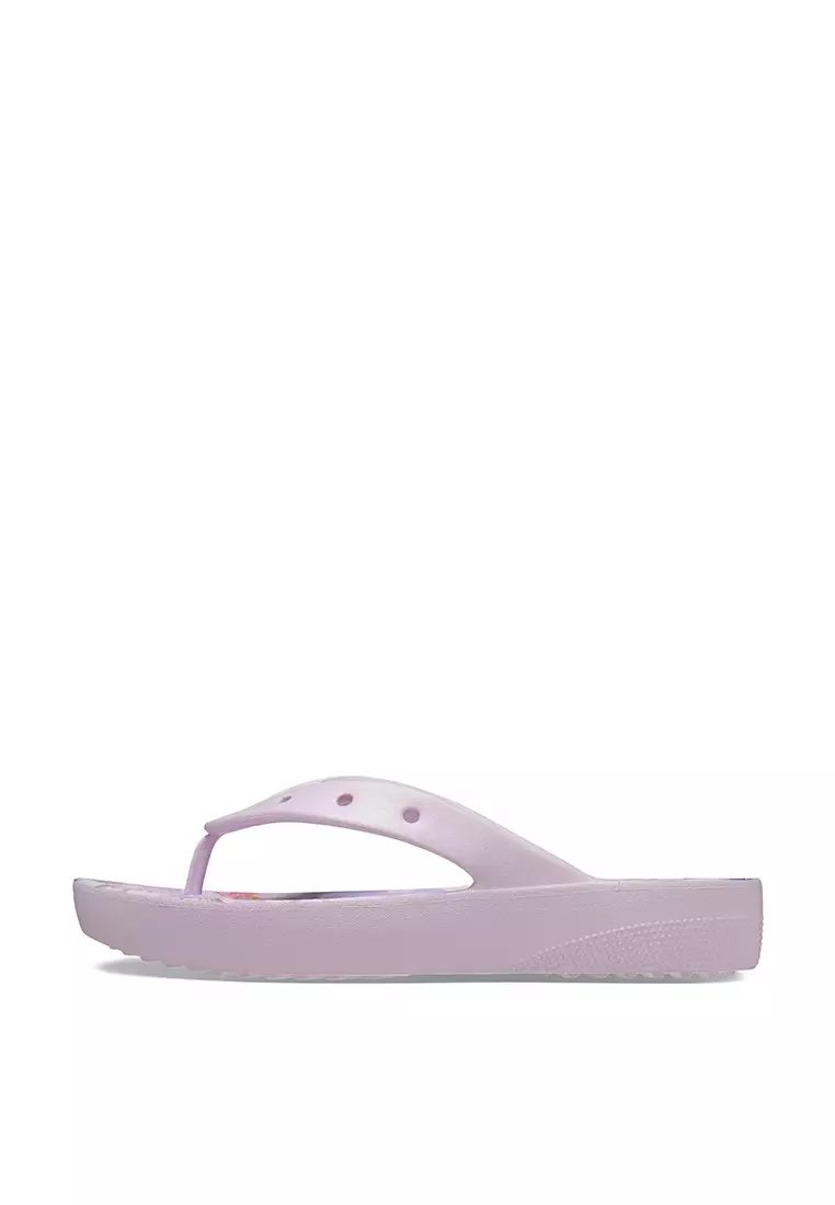 Purple crocs flip flops online