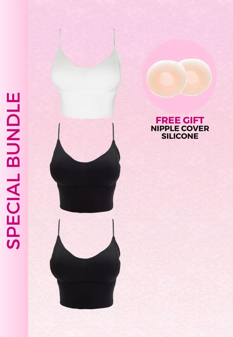 3 Pack Premium Reina Corset Top Seamless Bralette Top Bundle A