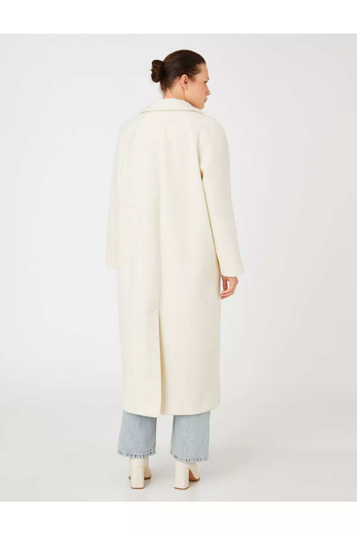 White cheap maxi coat