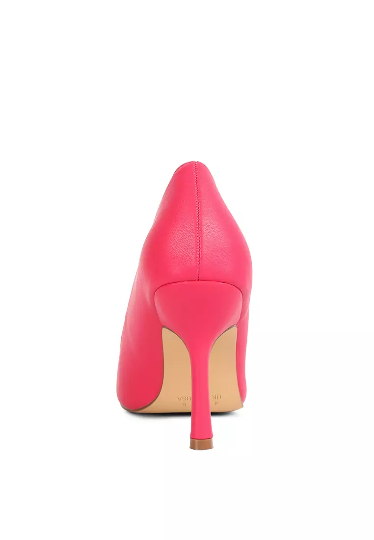 Pink pointed toe pumps hotsell
