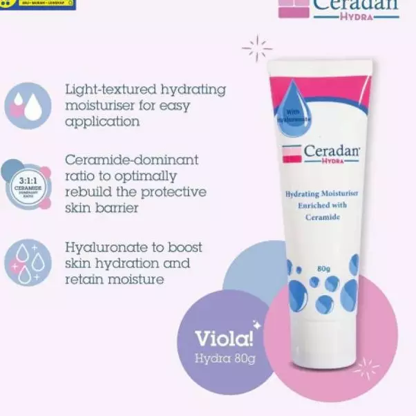 Ceradan Hydrating Moisturiser Enriched With Ceramide 80 Gr - Pelembab Untuk Kulit Kering & Sensitif