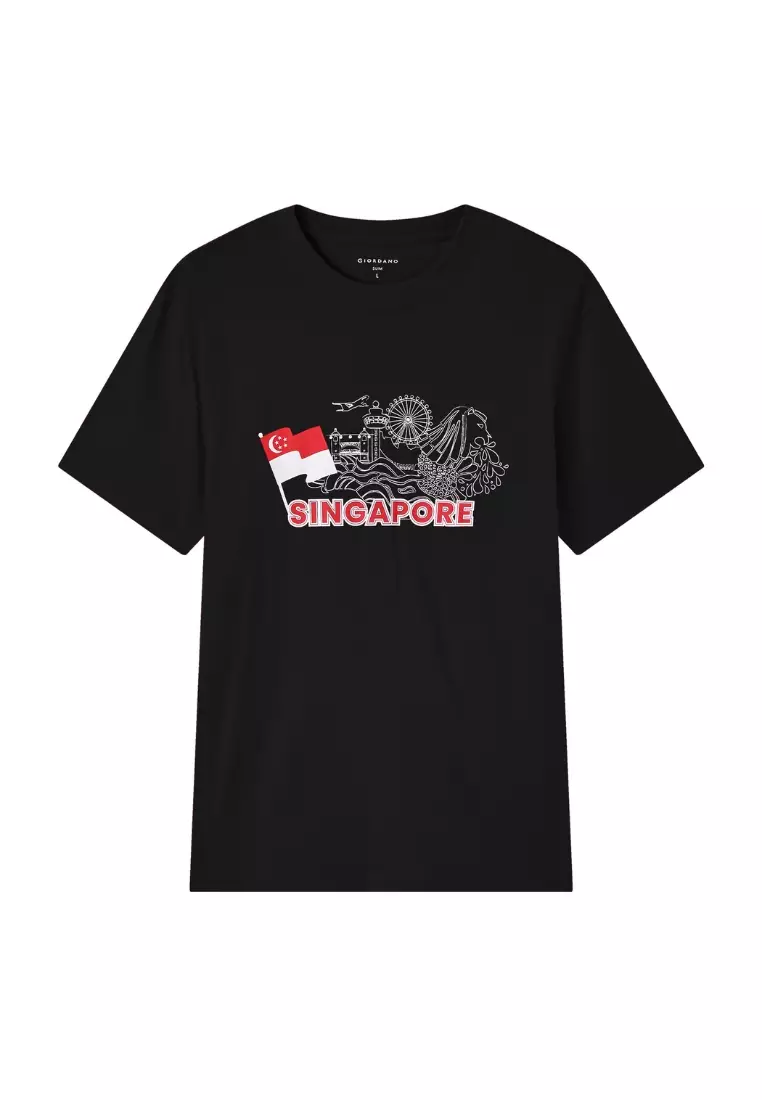 Giordano Men NDP 2026 Collection Slim Fit Crew Neck Printed T-Shirt (Singapore National Day Parade Collection)