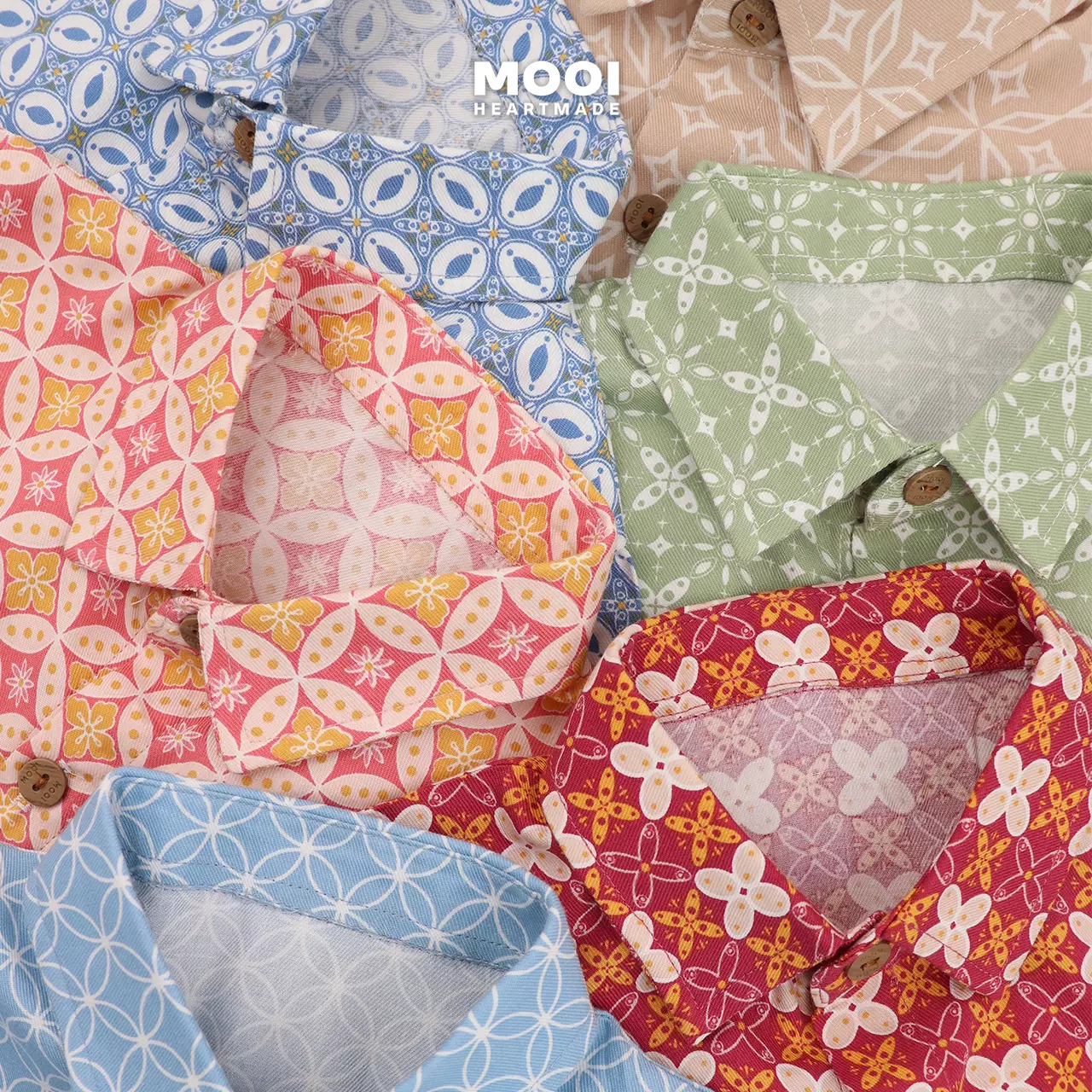 Mooi Atasan Batik Kemeja Anak Laki-Laki Mahagra Batik Shirt - Dusty Blue