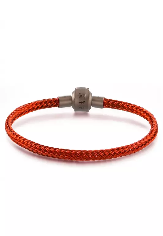 Stainless Steel Charm Bracelet for Women Red 3mm