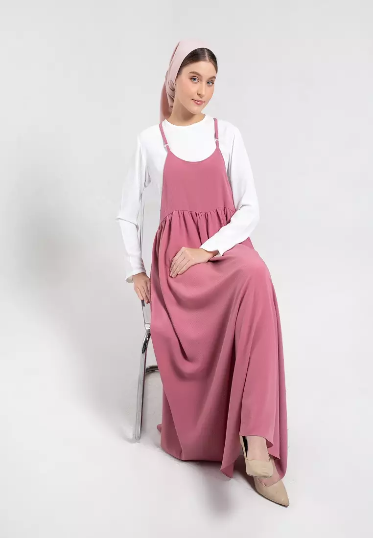 Talia Overall Dress Pink