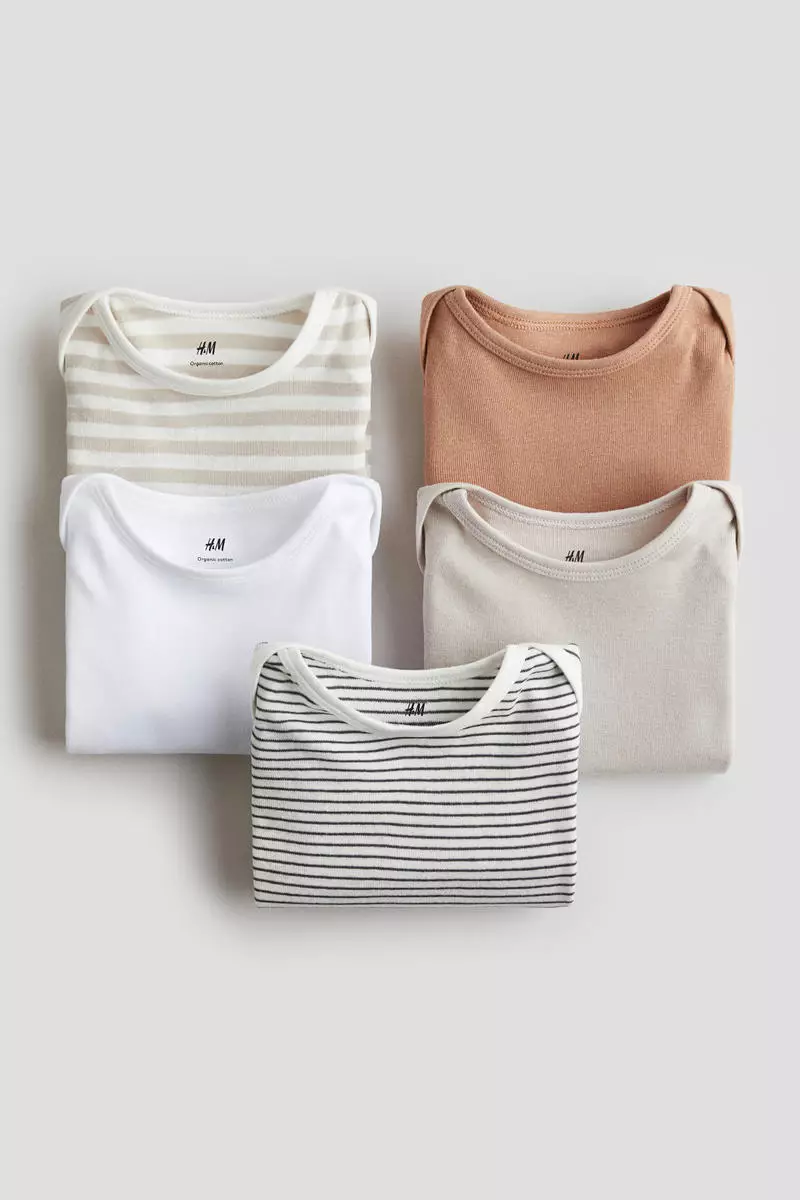 5-pack long-sleeved bodysuits