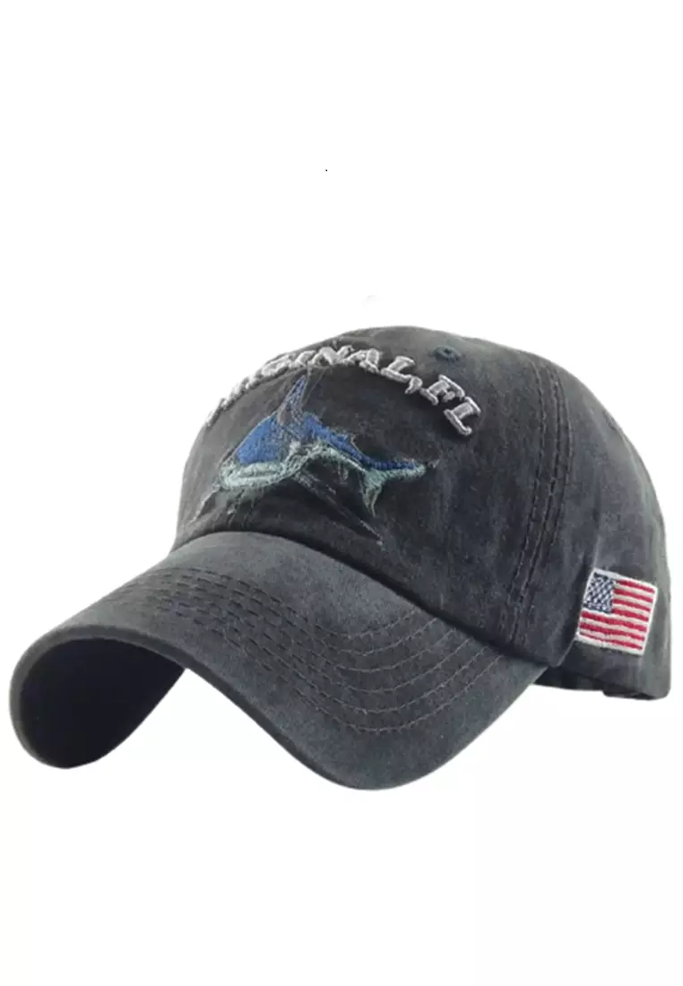 Bryan Topi Baseball Cap Snapback Model Shark Creative Design Material Cotton Polyester ORIGINAL - Gray