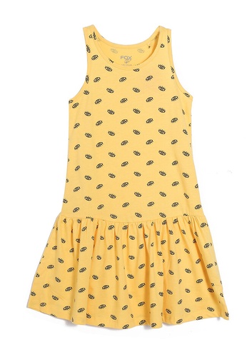FOX Kids & Baby yellow Drop Waist Sleeveless Dress 33172KAE9DE220GS_1
