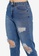 MISSGUIDED blue Petite Riot Knee Rip Mom Jeans EDE2CAA9B786F9GS_2