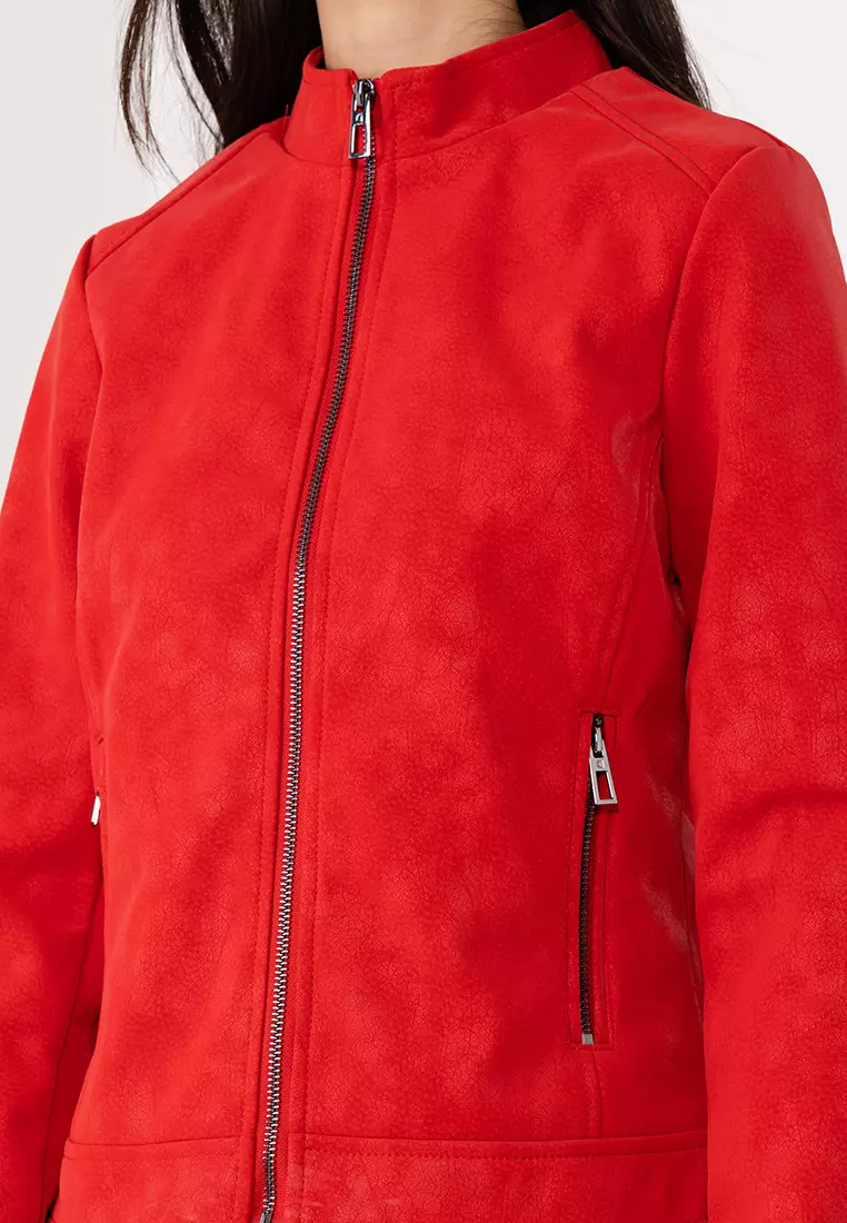 Buy Desigual Suede effect Biker Jacket 2024 Online ZALORA Singapore