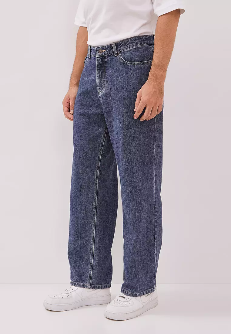 Jual DUST DUST Celana High Loose Jeans Ananta Biru Comfease (DM.3901 ...