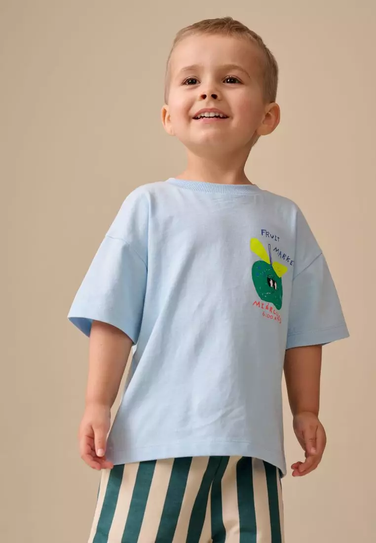 Short Sleeve Back Print T-Shirt and Shorts Set