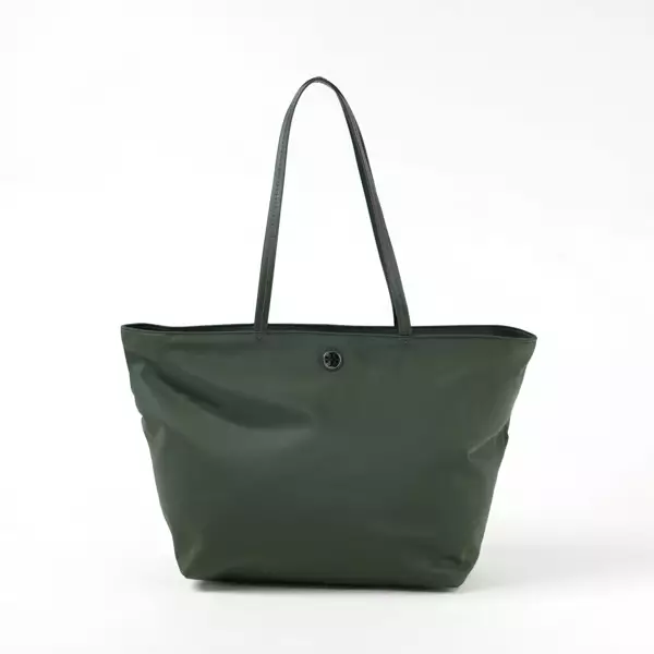 Tas TORY BURCH ELLA SMALL LOGO SHW NYLON BASIL GREEN ZIP TOTE BAG 100% ORIGINAL