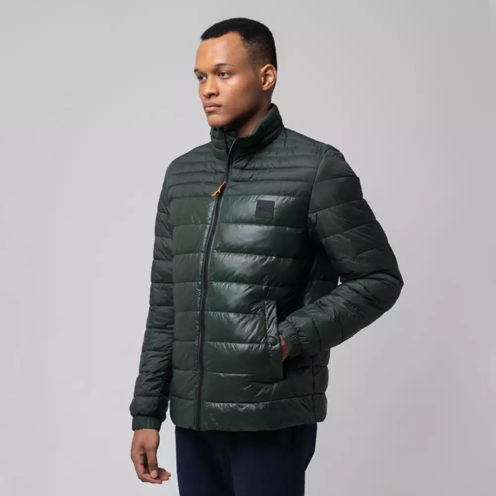 BOSS by HUGO BOSS Monogram-jacquard Quilted Puffer Jacket in