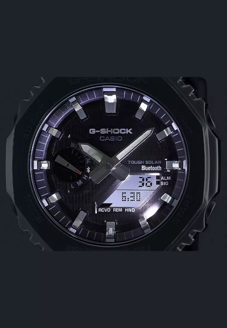 Casio G-SHOCK G-Steel GBM-2100-1A Jam Tangan Analog Digital Pria - Black Dial Black Resin Band