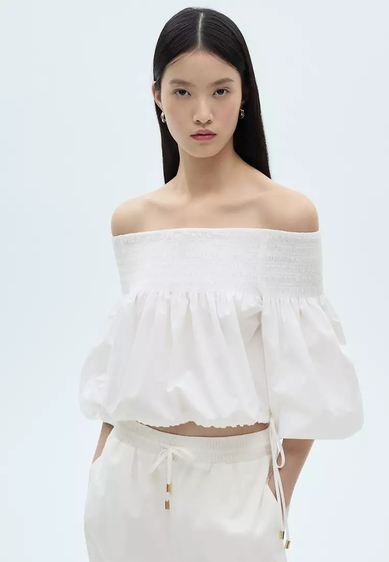 Gathered Off Shoulder Blouse