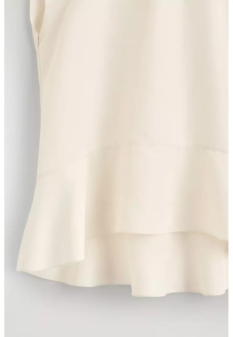 FLARED CAP-SLEEVE TOP