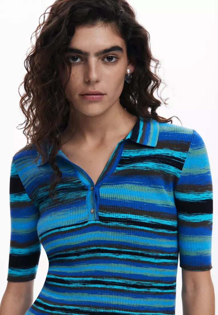 Striped knit T-shirt