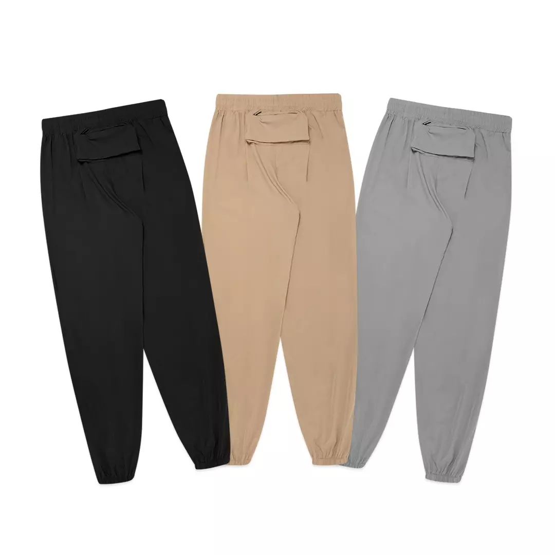 Back Pocket Sporty Joggers Pants Khaki