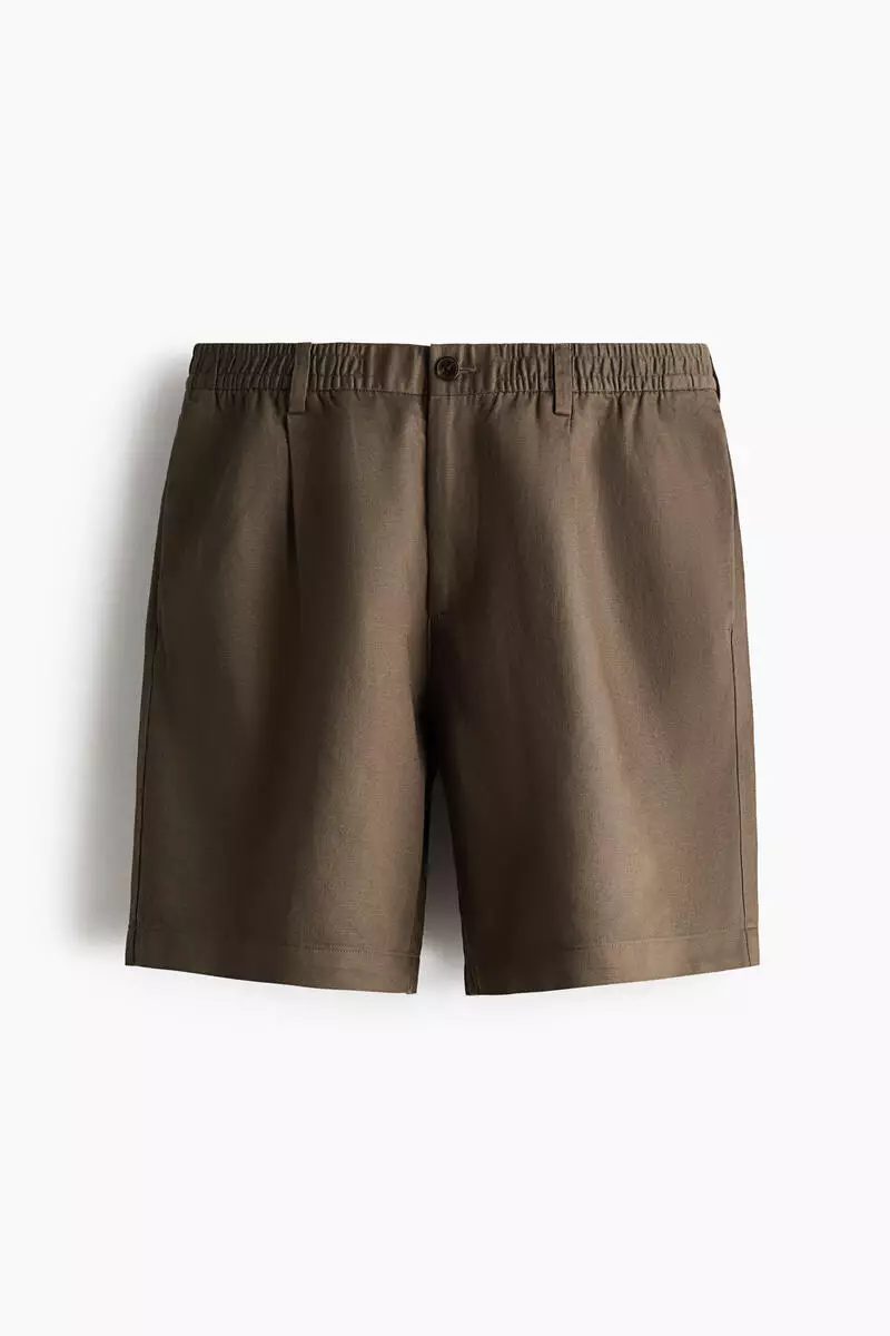 Relaxed Fit Linen-blend shorts