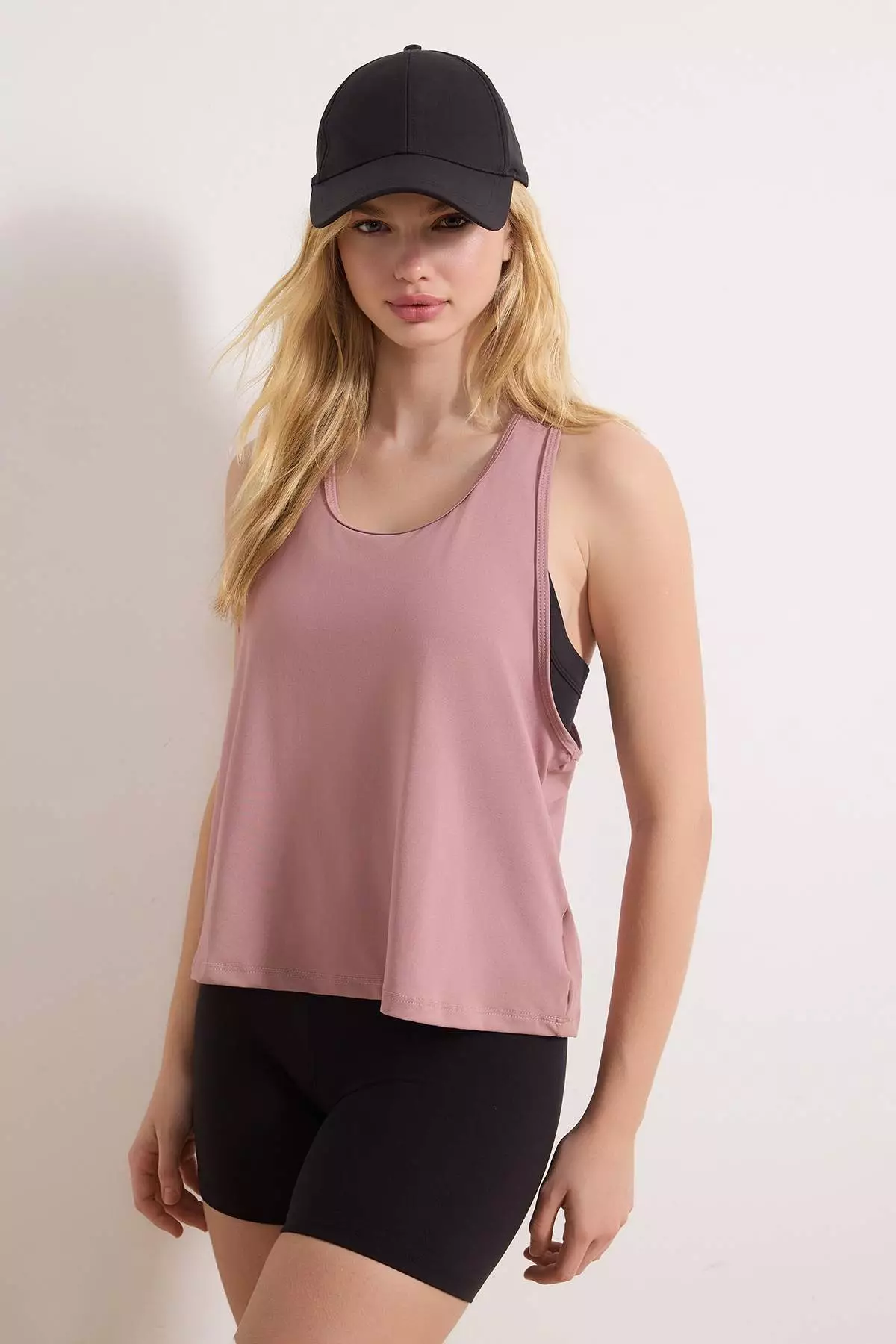 Black-Dry Rose 2-Piece Micro Fabric Knitted Sports T-Shirt Thmss26Ts1