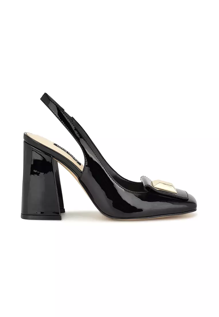 Discount on Nine West  shoes - SKU: Seryen Block Heel Slingback Pumps Black