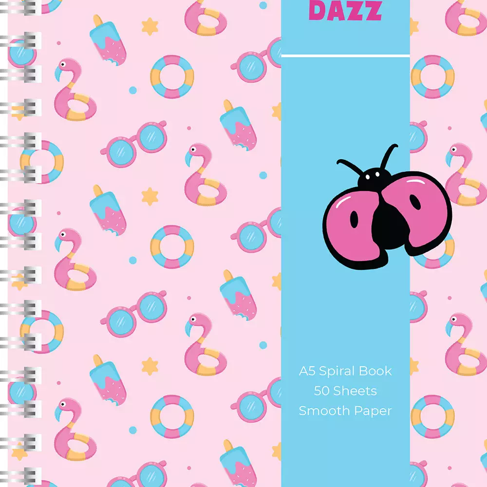 Doodle Dazzles Notebook Spiral Kiddo Summer Time A5 - Pink