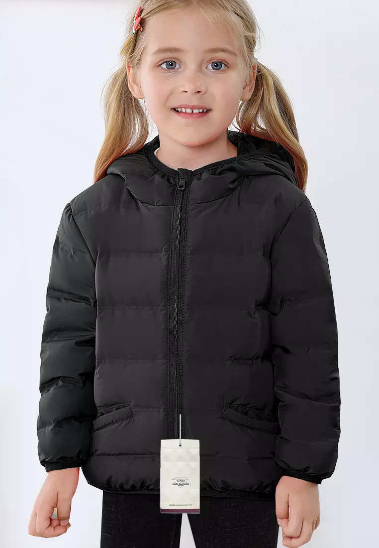 Girls down jacket hot sale with hood