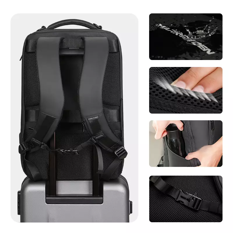 Mark Ryden MR9031YSJ Tas Ransel Backpack Laptop Pria 17 Inch USB - BLACK