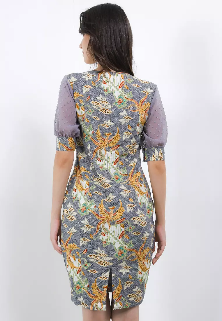 Dress Garneta Chiffon Batik Wanita