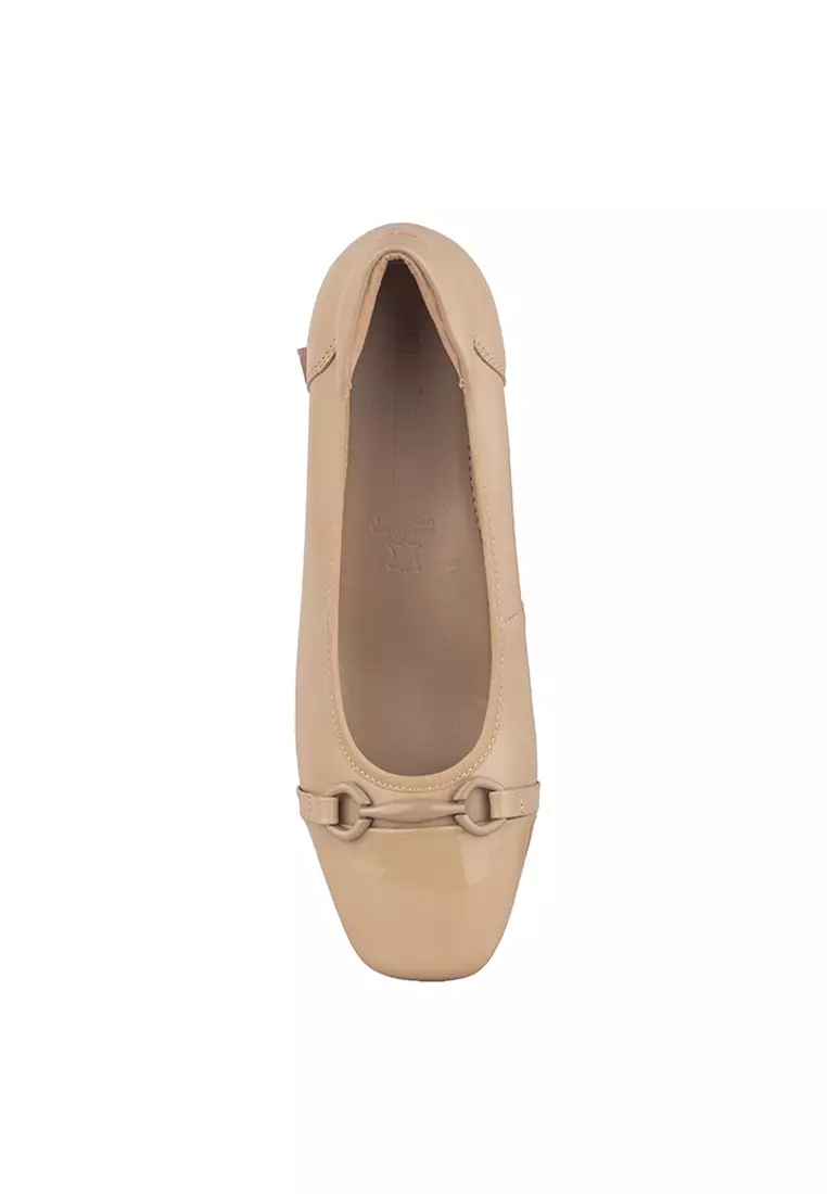 Sepatu Pantofel Formal Wanita Gino Mariani Fuji Beige