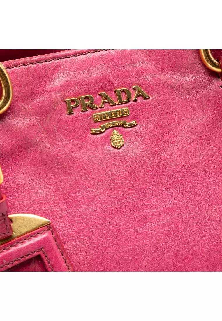 Pre-Loved Prada Vitello Shine Satchel