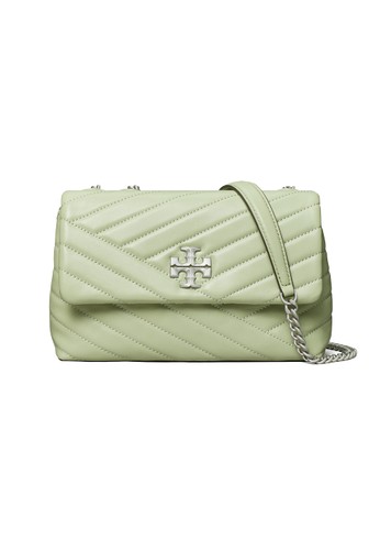 AUTH NWT $658 Tory Burch Kira Ruched Suede Small Top Handle Shoulder  Bag-Leccio