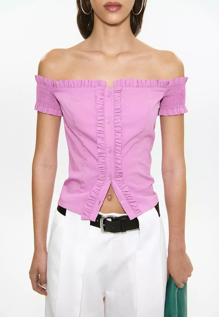 Buy Mango Ruffle Detail Top 2026 Online | ZALORA Philippines