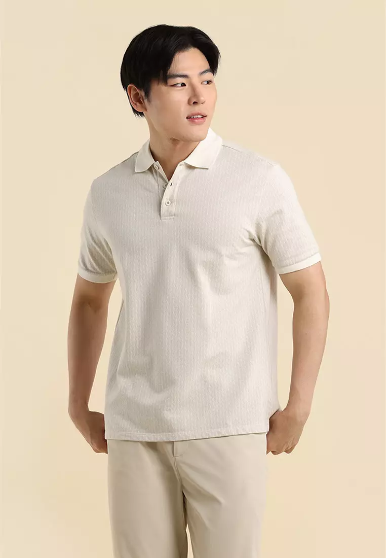 Buy Penshoppe Dress Code Relaxed Fit Jacquard Polo 2025 Online