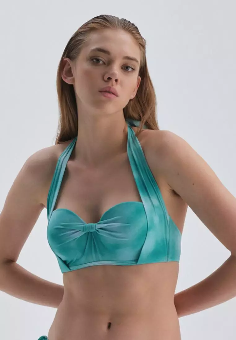 Buy DAGİ Green Bikini Top, Colour Gradient, Beachwear for Women