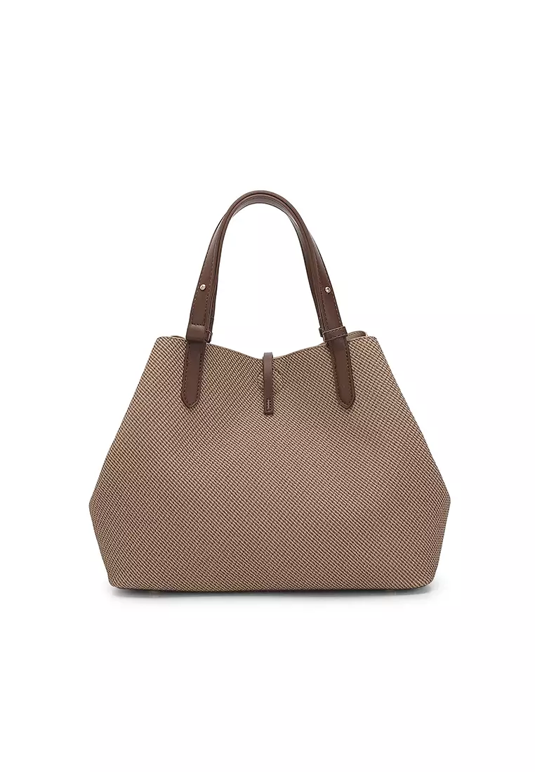 Women's Top Handle Bag / Sling Bag / Crossbody Bag / Shoulder Bag (Tas Tangan Wanita / Tas Selempang Wanita / Tas Bahu Wanita) - Cokelat