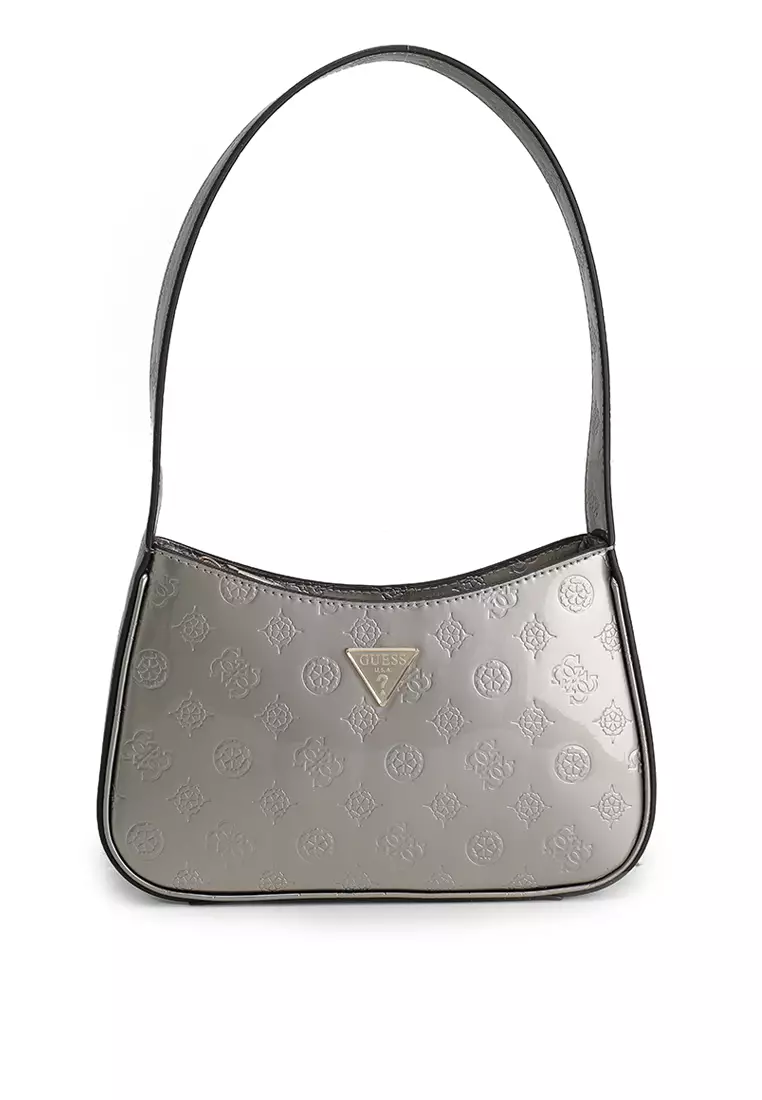 Borsa A Tracolla GUESS Arnela Top Zip - Piccola Borsa Donna Con Zip Superiore, Hardware Argento, 10x3x7 Cm