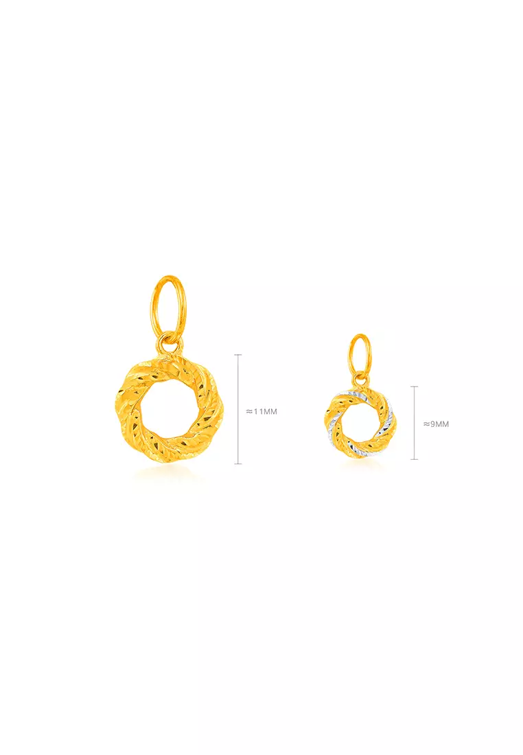 375/9K Gold Donut Pendant B102 (S Size)