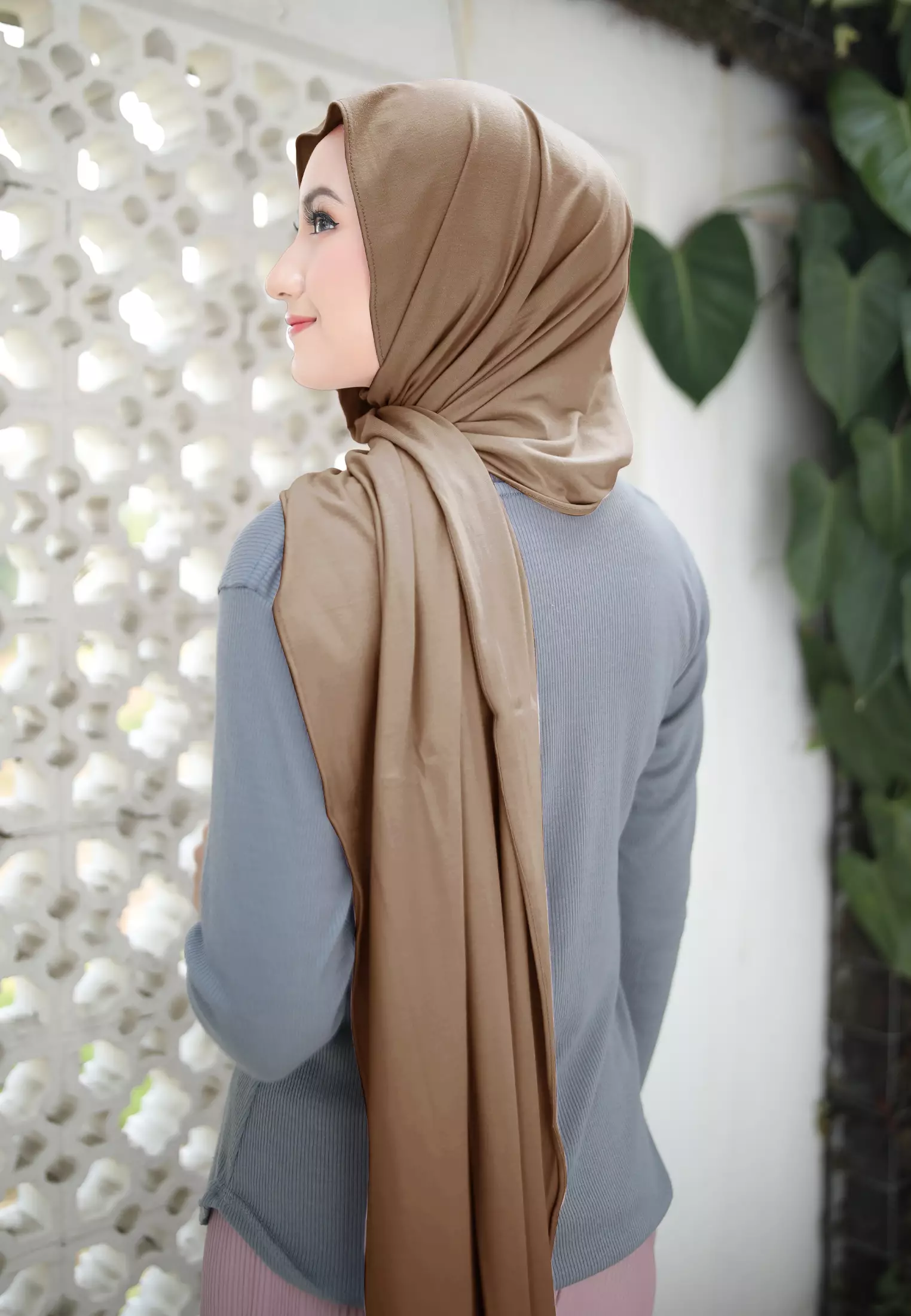 Cotton Bee - Nayma Turkey Shawl | Pashmina Rayon Premium - Amber Brown